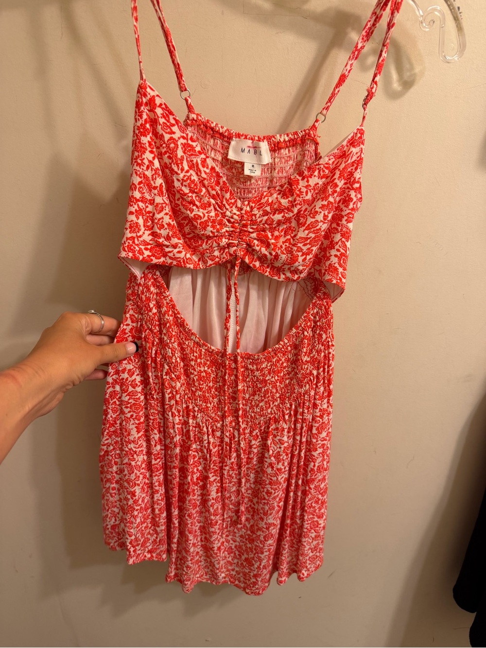 Mable Floral Cutout rhomper with Adjustable Straps